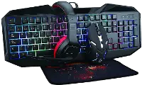 SC-44GK 4 IN 1 RGB COLOR KEYBOARD COMBO Supersonic 4-in-1 RGB Gaming Kit
