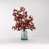 Red Leaf Branches Arrangement in Glass Jug