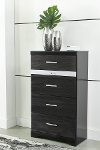 Modern Black Chest of Drawers - Panarama Place
