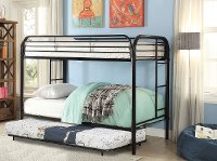 Contemporary Black Metal Twin Trundle - Opal-2
