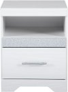 Modern White Nightstand - Panarama Place