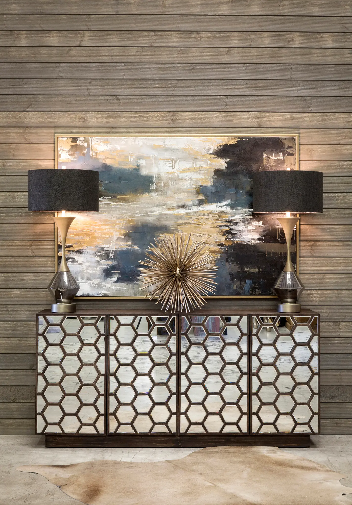 Contemporary Matte Antique Brass Metal Table Lamp - Lucia-2