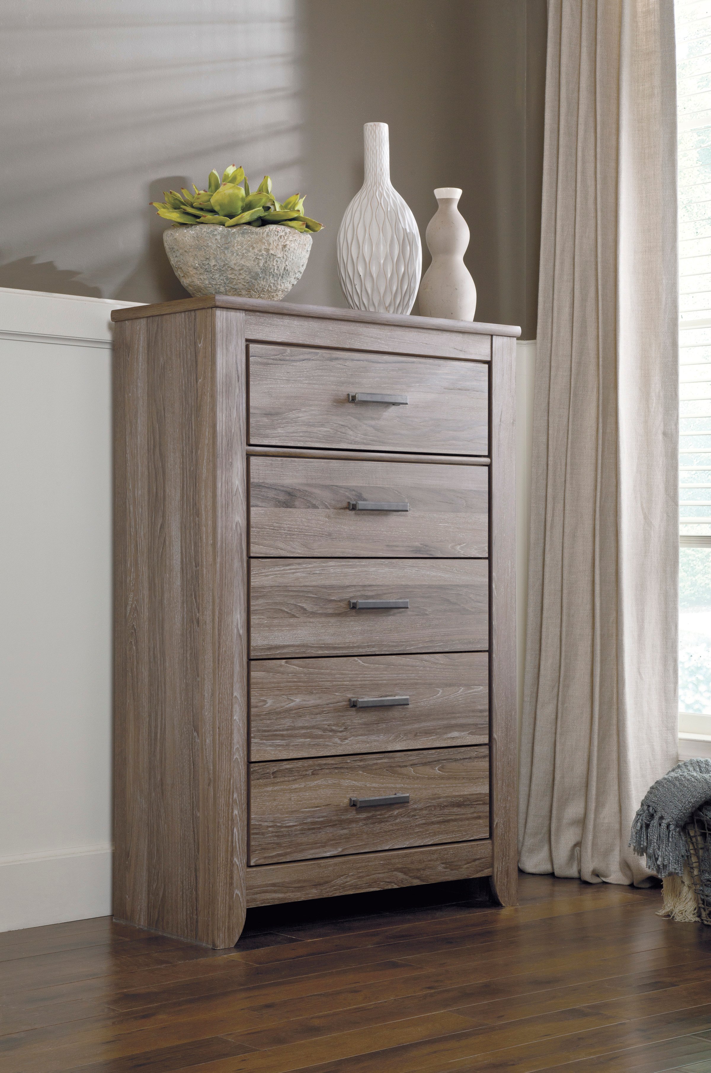 Contemporary Vintage Oak Chest of Drawers - Burlington-2