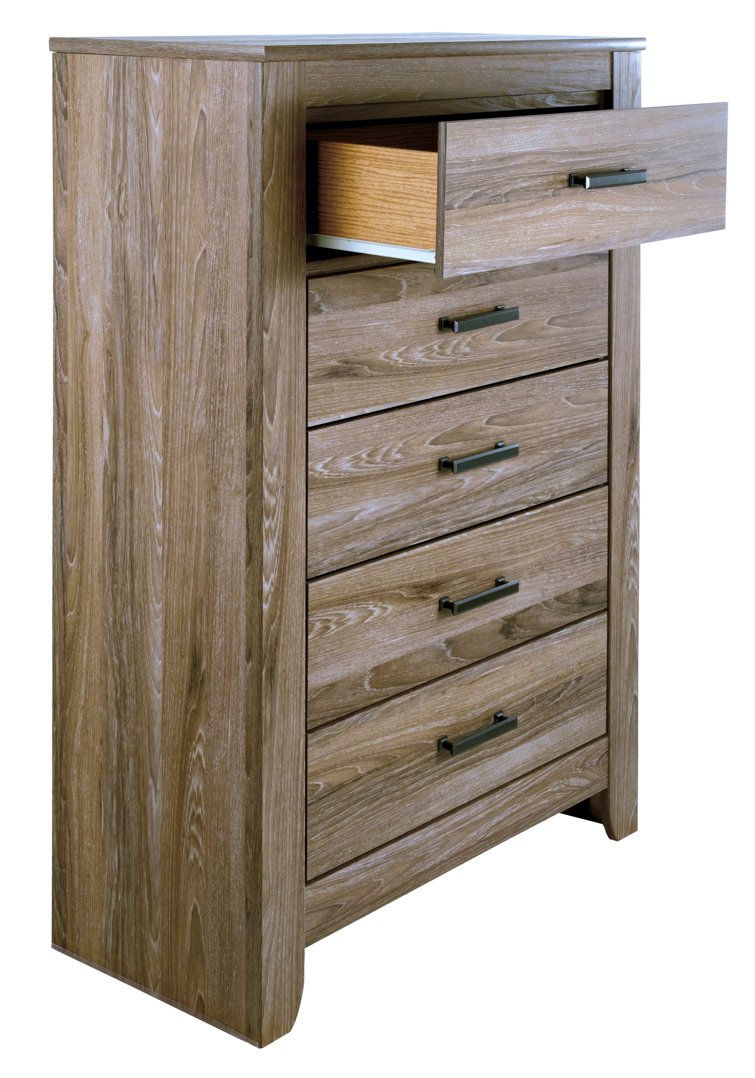 Contemporary Vintage Oak Chest of Drawers - Burlington-3