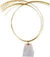 35 Inch Gold Metal Statue with Marble Base - Agra