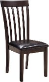 Dark Brown Upholstered Dining Room Chair - Leedsmore