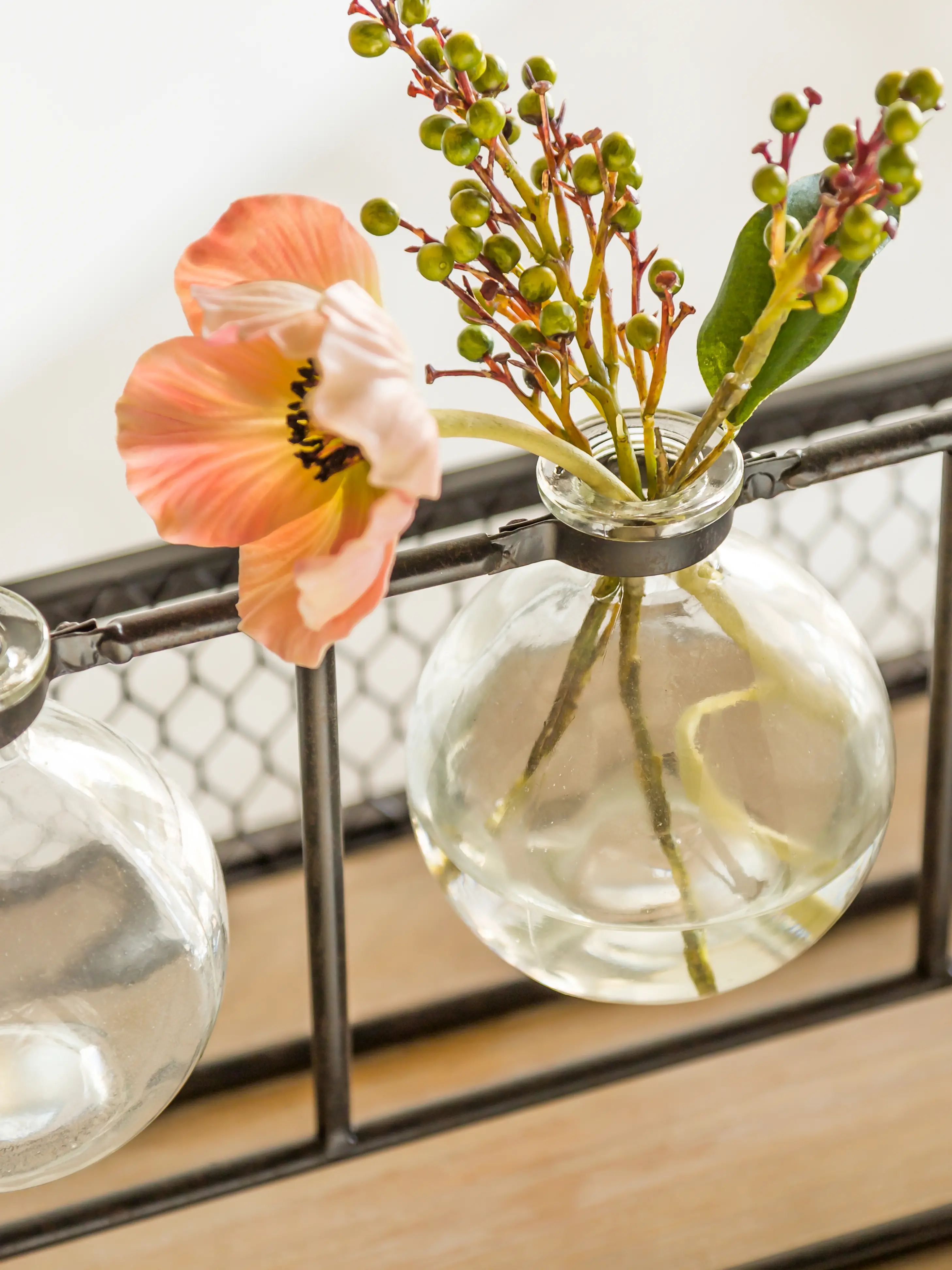 Glass Vases with Metal Rack-3
