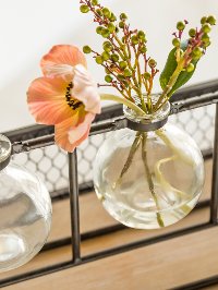 Glass Vases with Metal Rack-3
