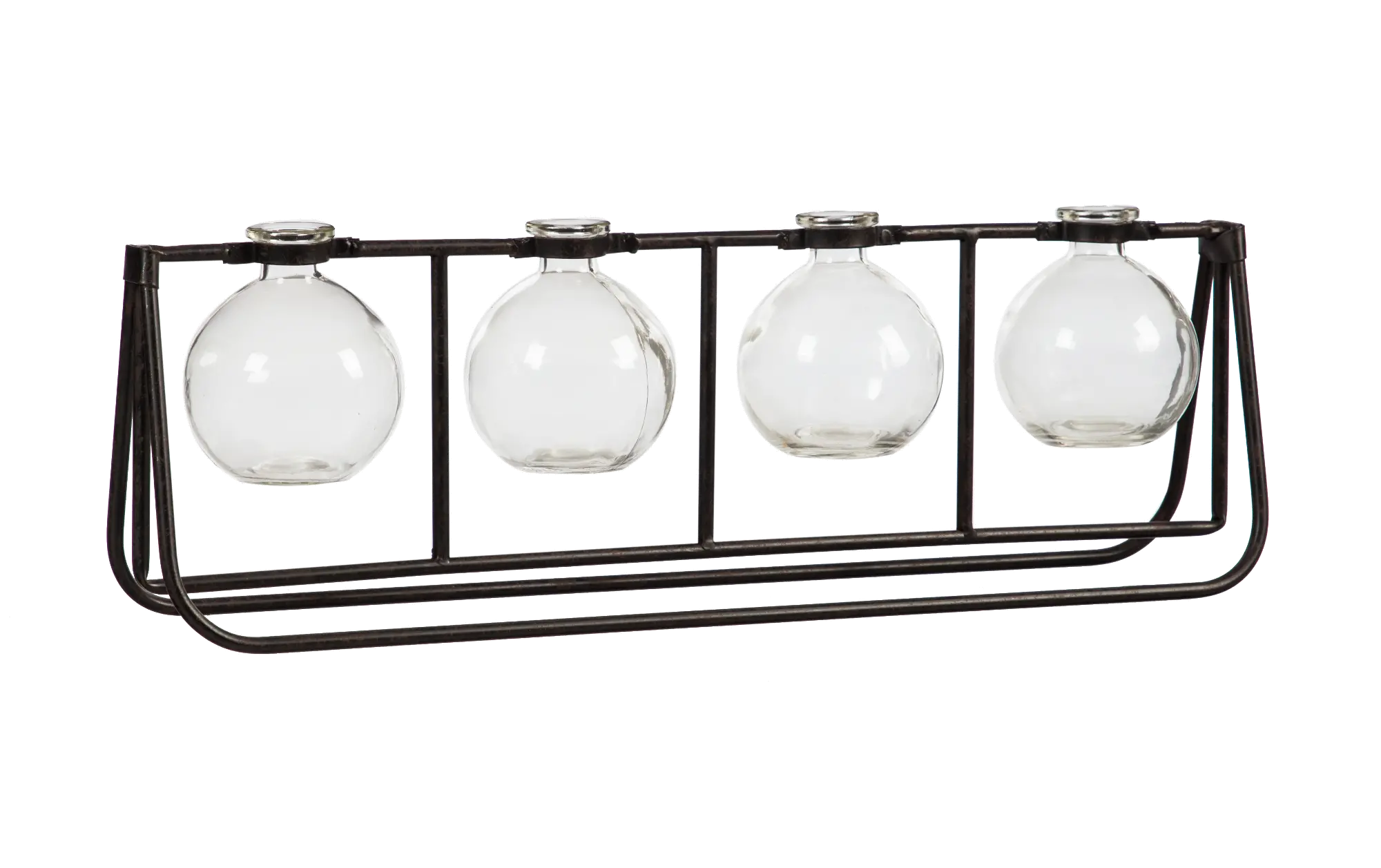 Glass Vases with Metal Rack-4
