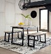 Contemporary Black and Brown 3 Piece Dining Room Set - Colwick