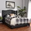 149-8932-RCW Contemporary Charcoal Gray Upholstered Full Bed - Natasha