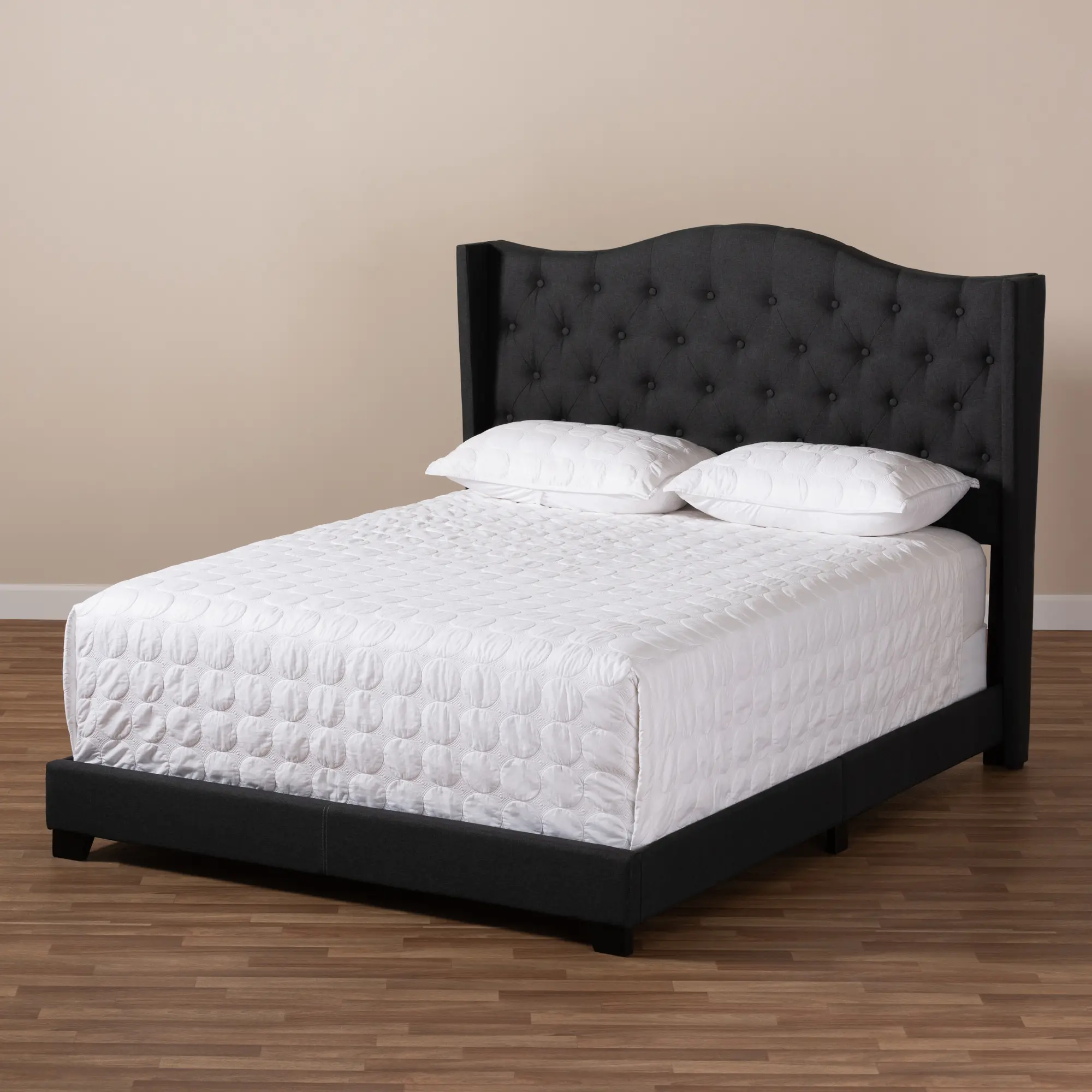 Contemporary Charcoal Gray Upholstered Full Bed - Natasha-2