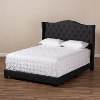 Contemporary Charcoal Gray Upholstered Full Bed - Natasha-2