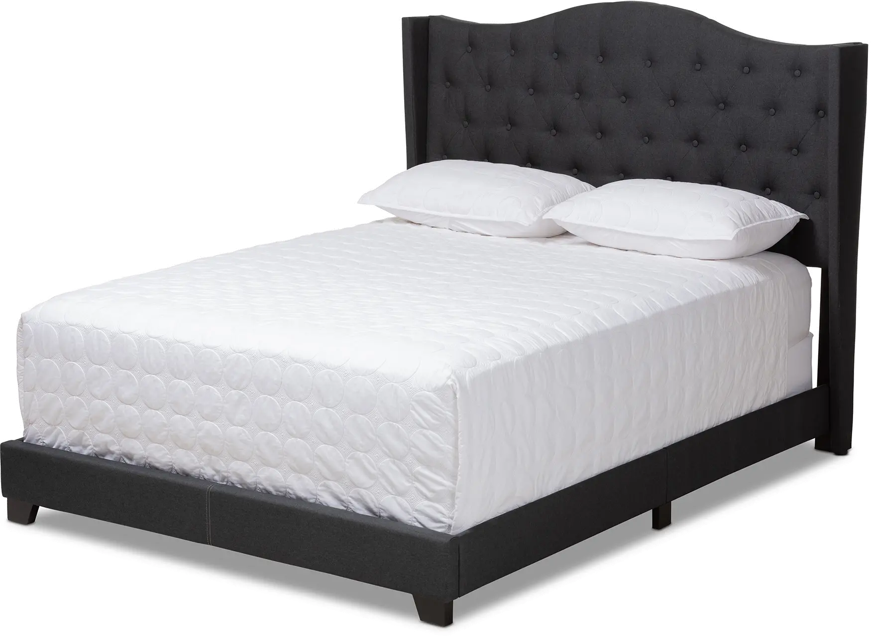Contemporary Charcoal Gray Upholstered Full Bed - Natasha-3