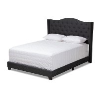 Contemporary Charcoal Gray Upholstered Full Bed - Natasha-3