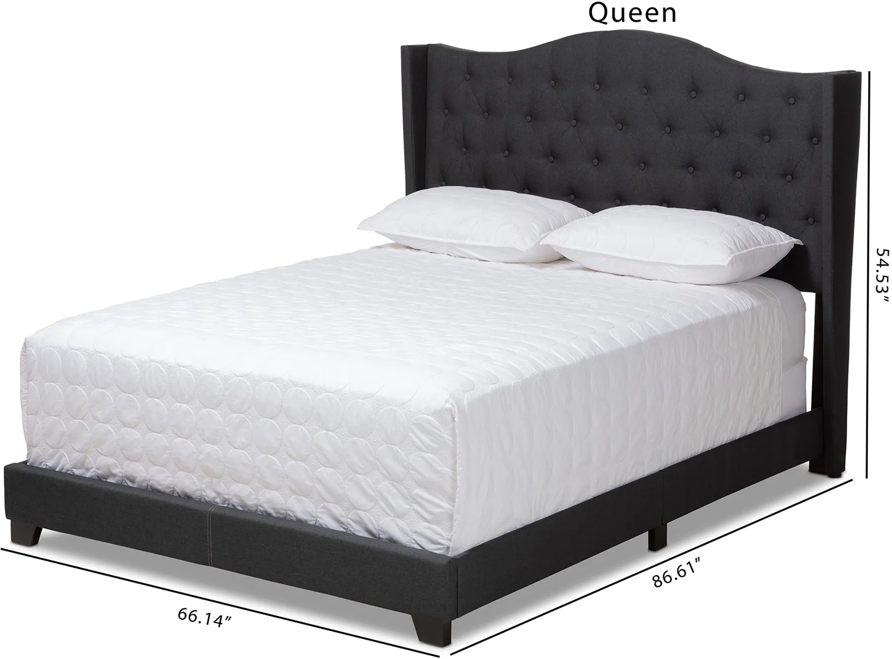 Contemporary Charcoal Gray Upholstered Full Bed - Natasha-8