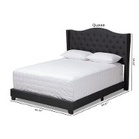 Contemporary Charcoal Gray Upholstered Full Bed - Natasha-8