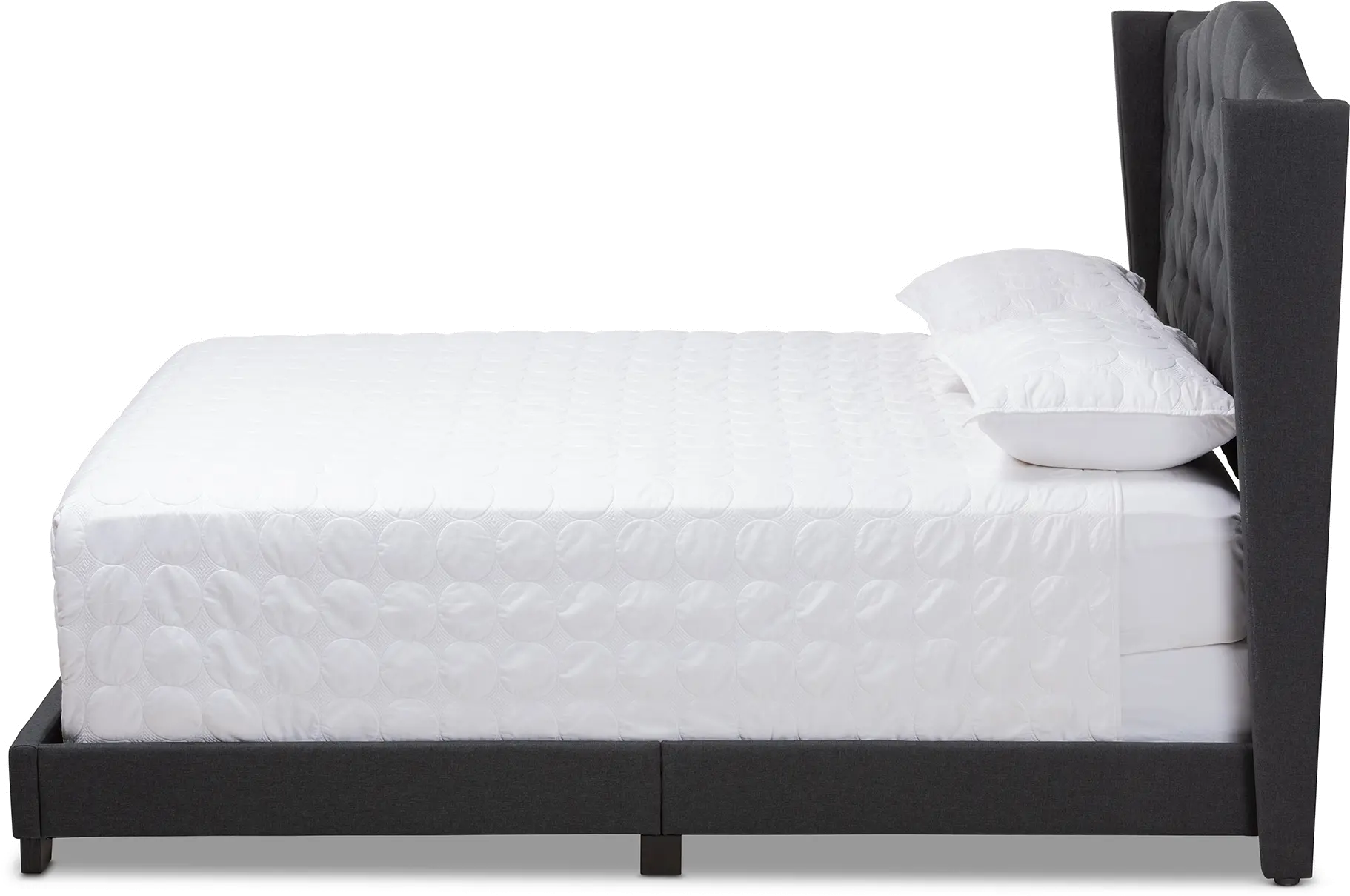 Contemporary Charcoal Gray Upholstered Queen Bed - Natasha-4