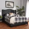 149-8975-RCW Contemporary Charcoal Gray Upholstered King Bed - Natasha