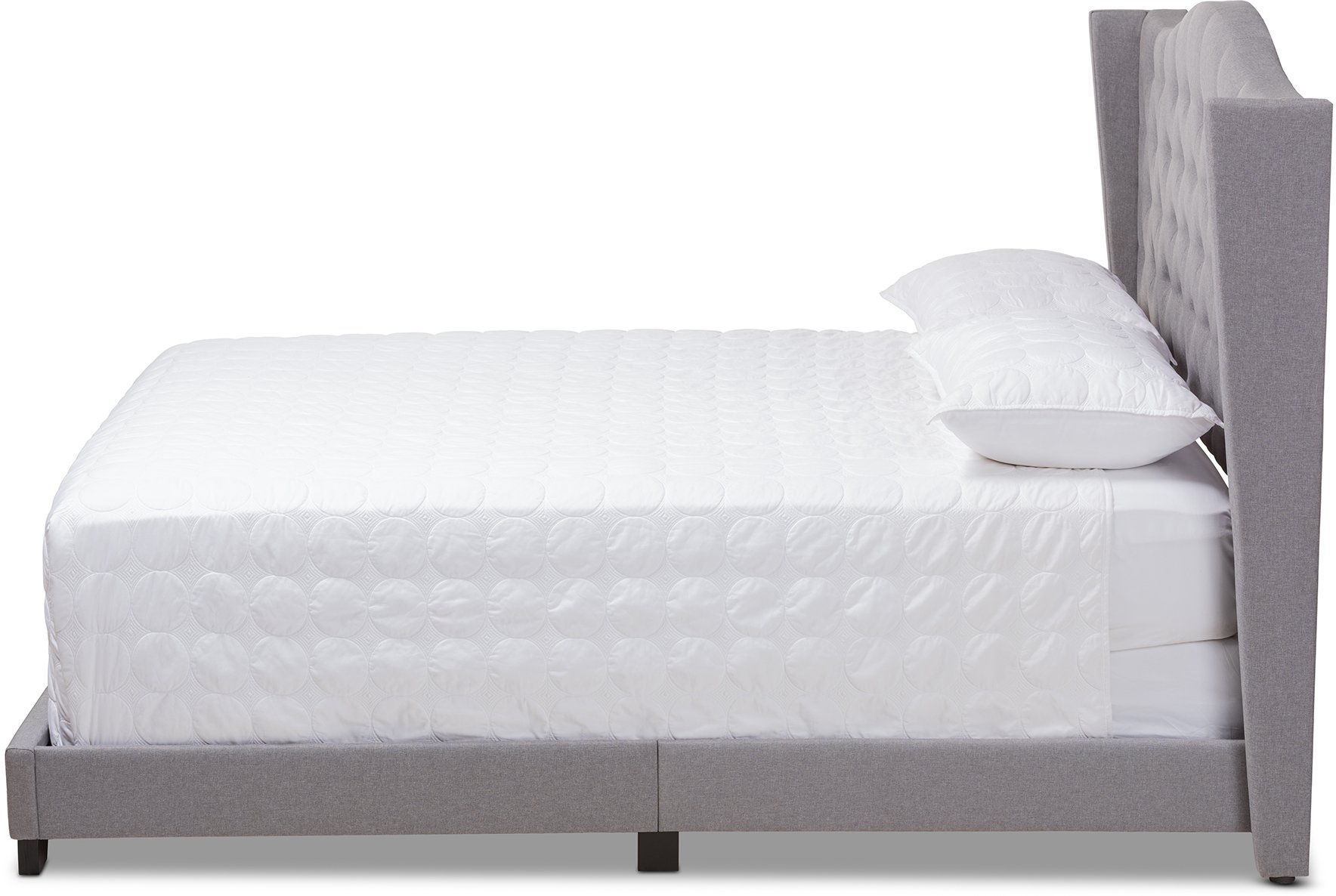 Contemporary Light Gray Upholstered Queen Bed - Natasha-4