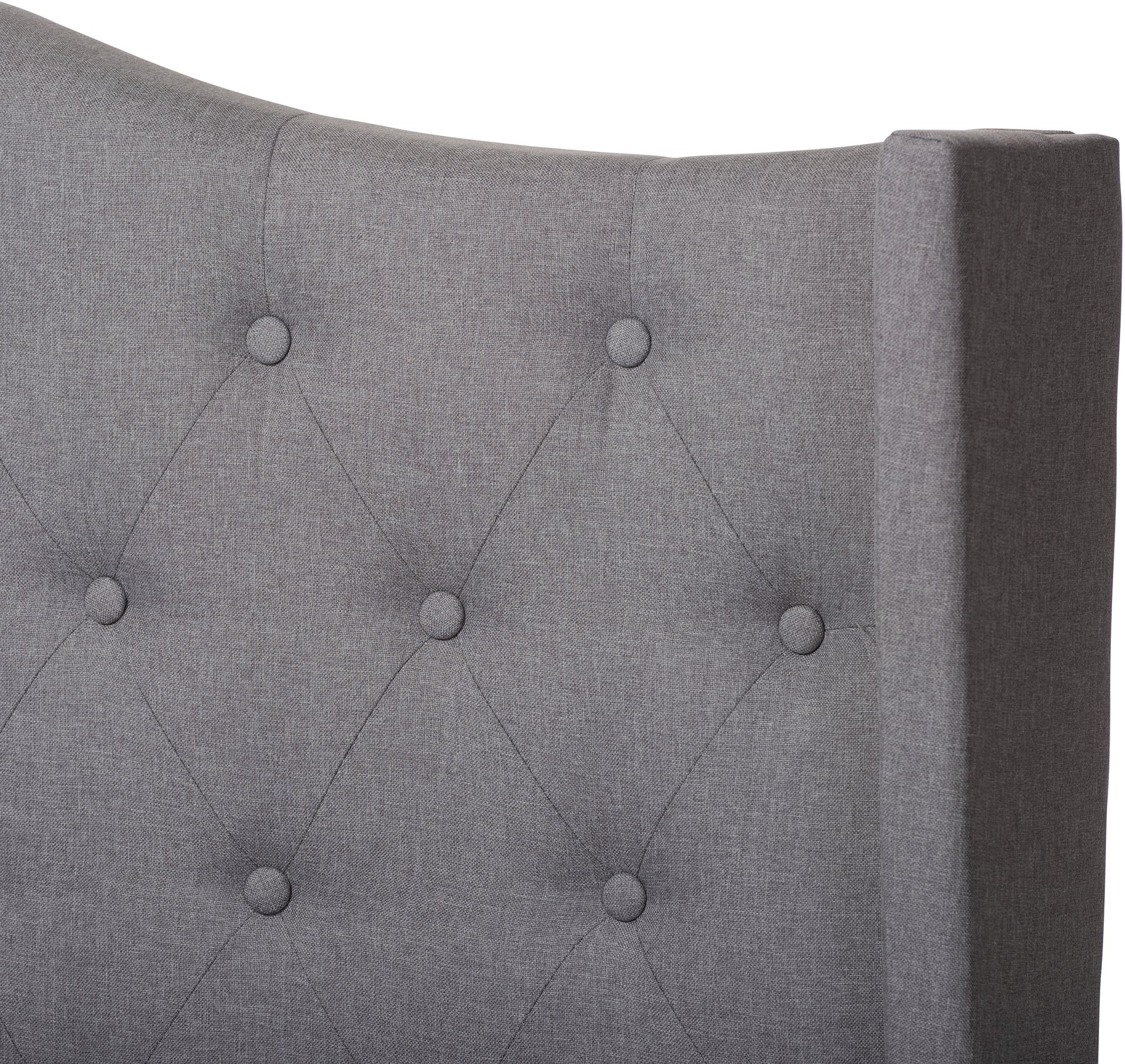 Contemporary Light Gray Upholstered Queen Bed - Natasha-7