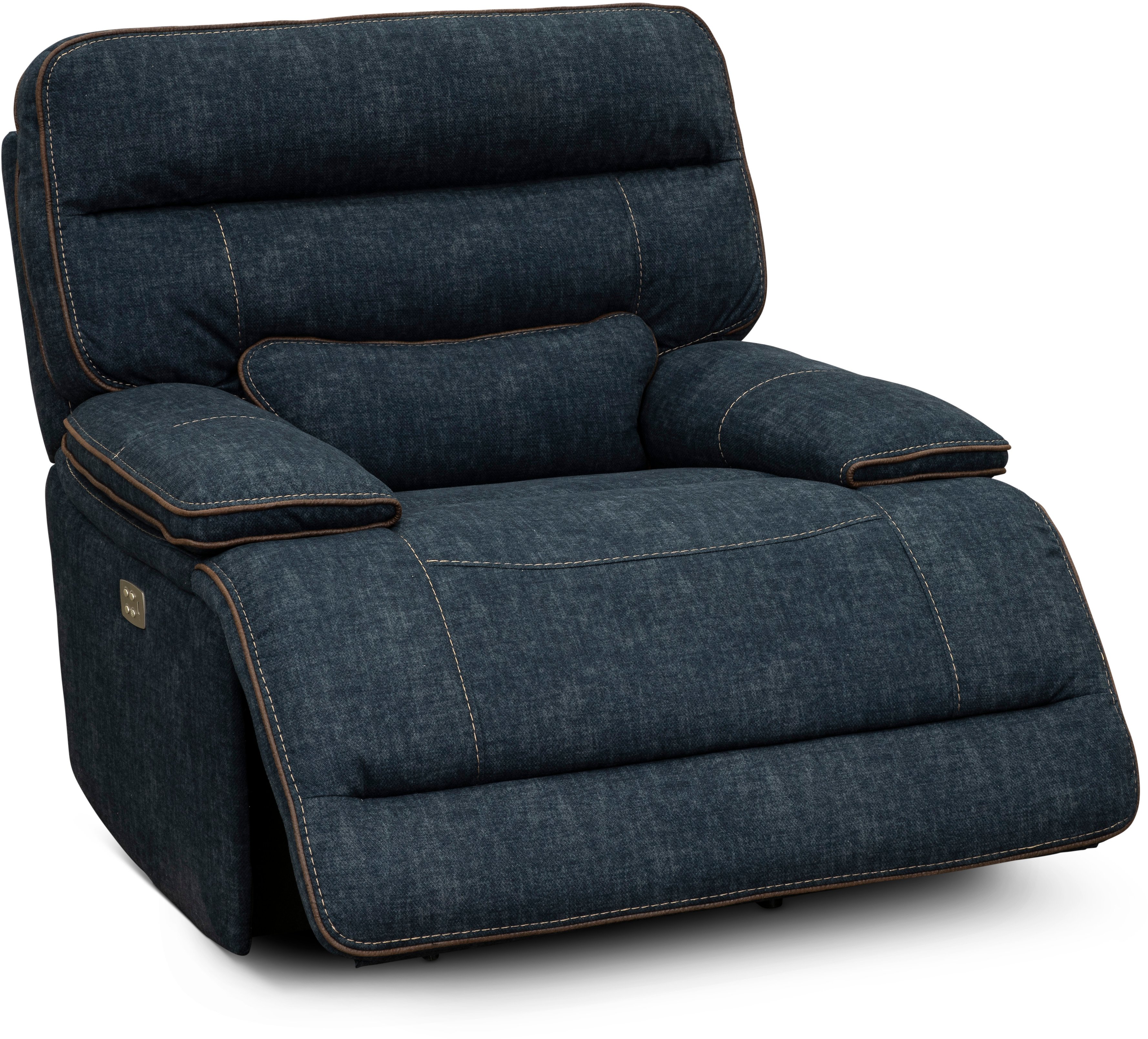 Rock Quarry Indigo Blue Power Recliner-1