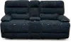 Rock Quarry Blue Power Reclining Loveseat with Console