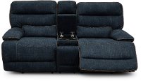 Rock Quarry Indigo Blue Power Reclining Loveseat with Console-2