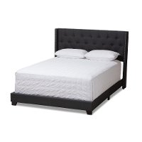 Contemporary Charcoal Upholstered Full Bed - Westley-3
