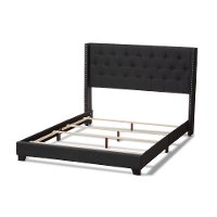 Contemporary Charcoal Upholstered Full Bed - Westley-5