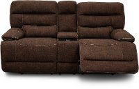 Rock Quarry Coffee Brown Power Reclining Loveseat with Console-2