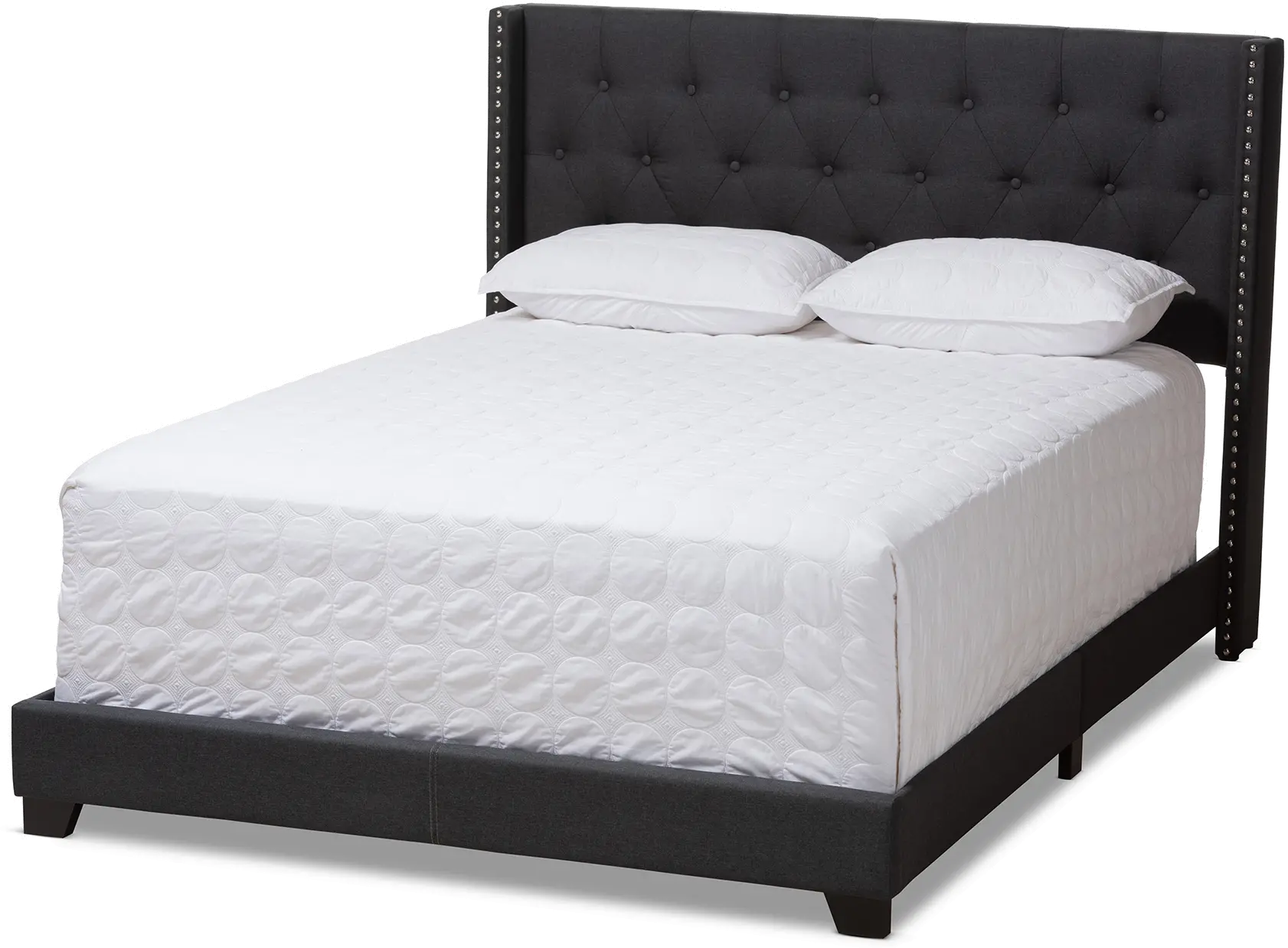 Contemporary Charcoal Upholstered Queen Bed - Westley-3