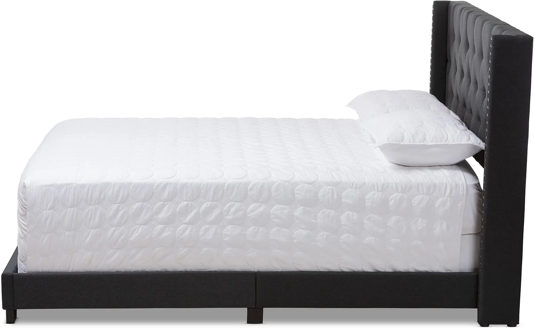 Contemporary Charcoal Upholstered Queen Bed - Westley-4