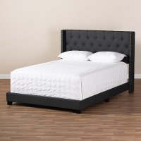 Contemporary Charcoal Upholstered King Bed - Westley-2