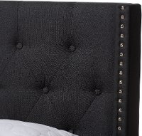 Contemporary Charcoal Upholstered King Bed - Westley-6