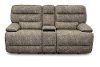 Granite Gray Power Reclining Loveseat with Console - Rock Quarry