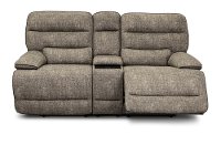 Granite Gray Power Reclining Loveseat with Console - Rock Quarry-3
