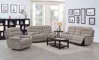 Granite Gray Power Reclining Loveseat with Console - Rock Quarry-5