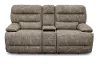 Rock Quarry Gray Power Reclining Loveseat with Console