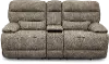 Rock Quarry Gray Power Reclining Loveseat with Console