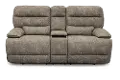 Rock Quarry Gray Power Reclining Loveseat with Console