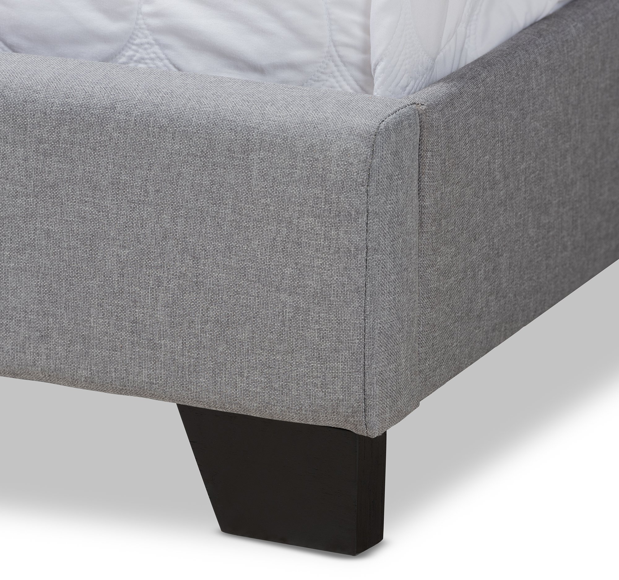 Contemporary Light Gray Upholstered King Bed - Westley-5