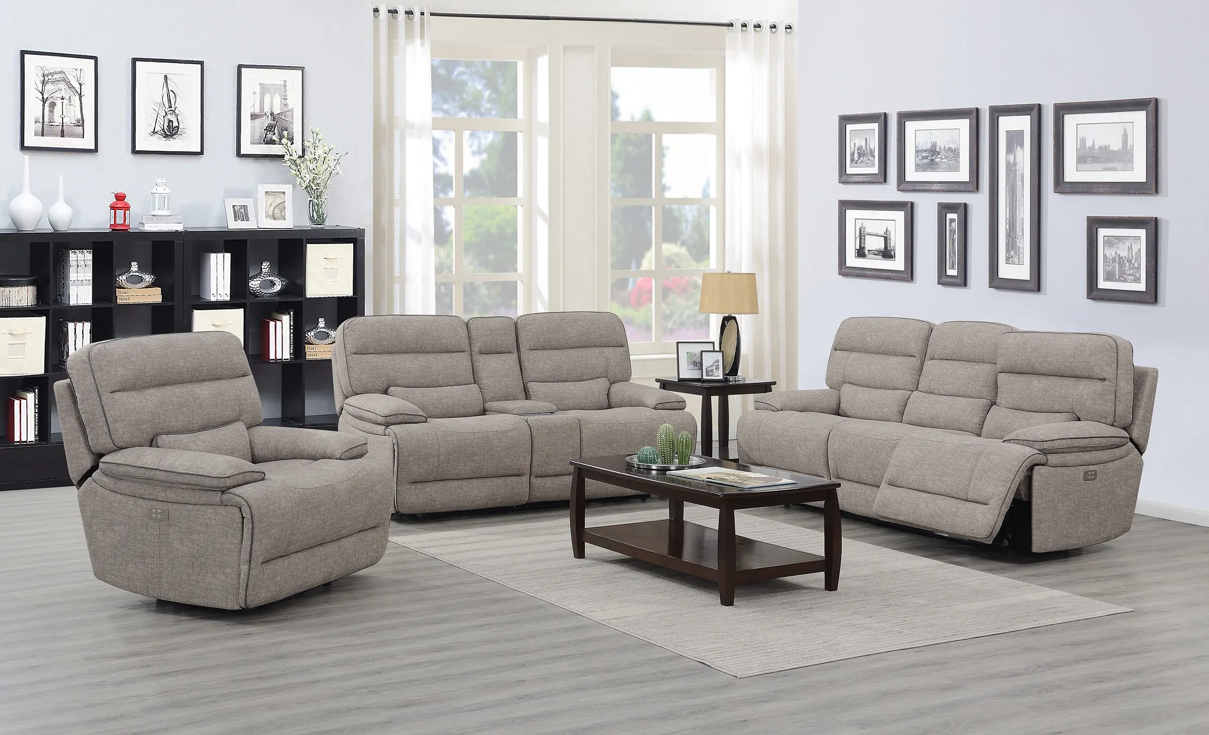 Rock Quarry Granite Gray Power Reclining Sofa-4