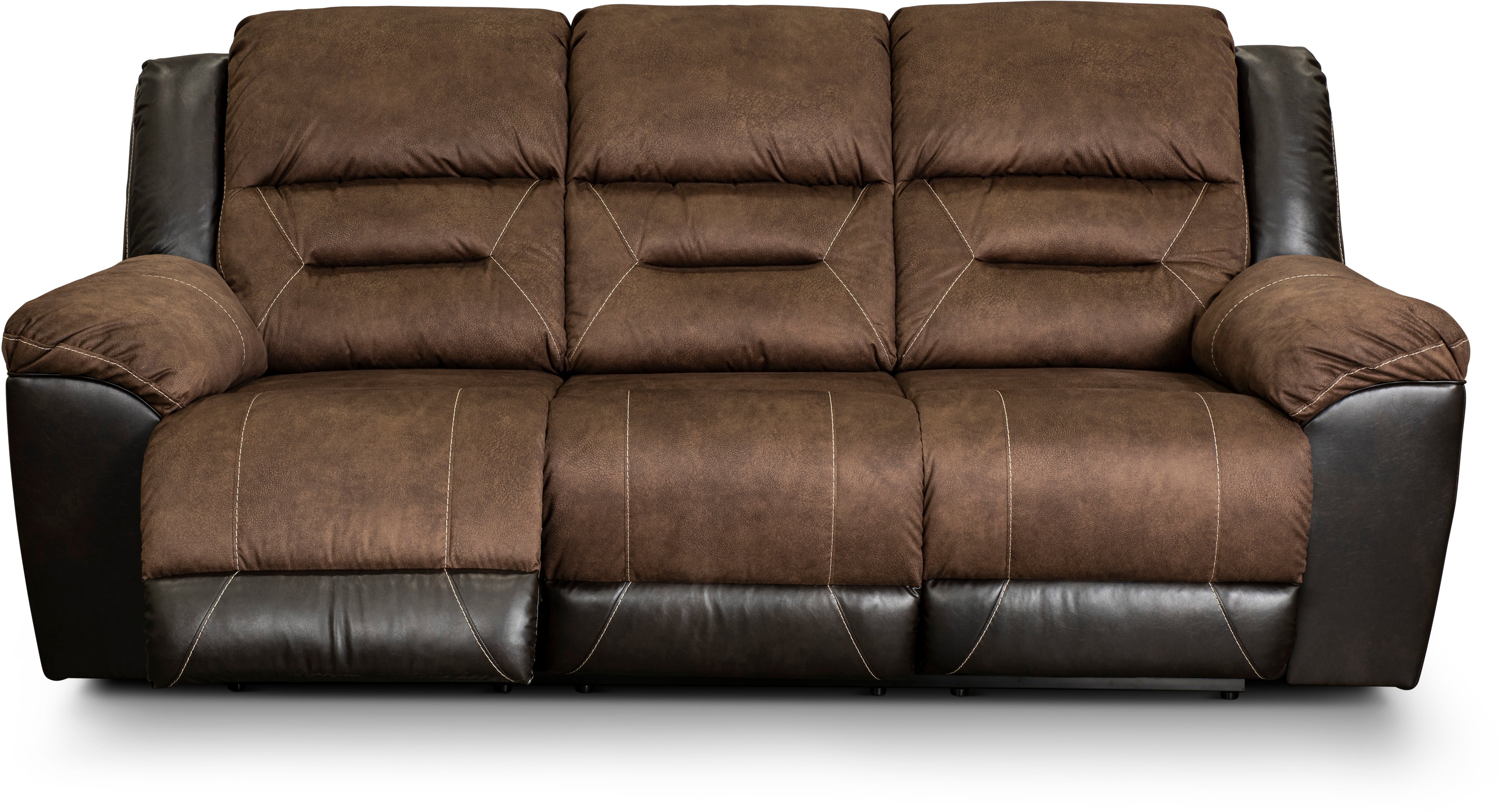 Earhart Mocha Brown Reclining Sofa-1