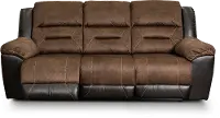 Earhart Mocha Brown Reclining Sofa