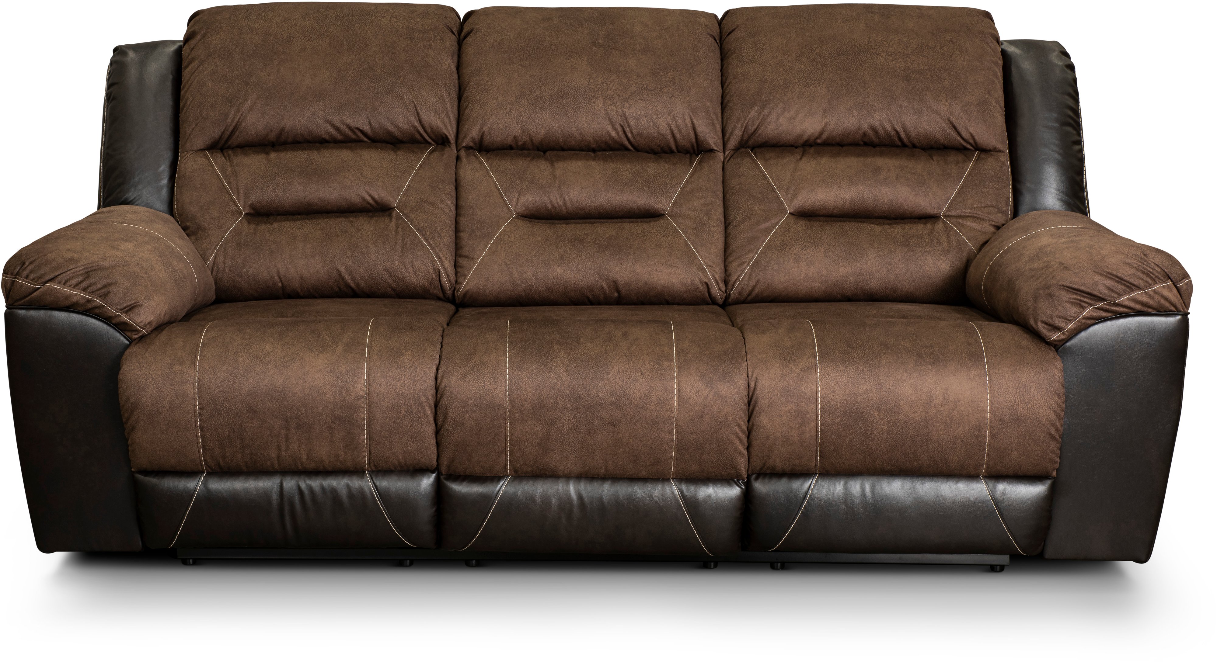 Earhart Mocha Brown Reclining Sofa-3