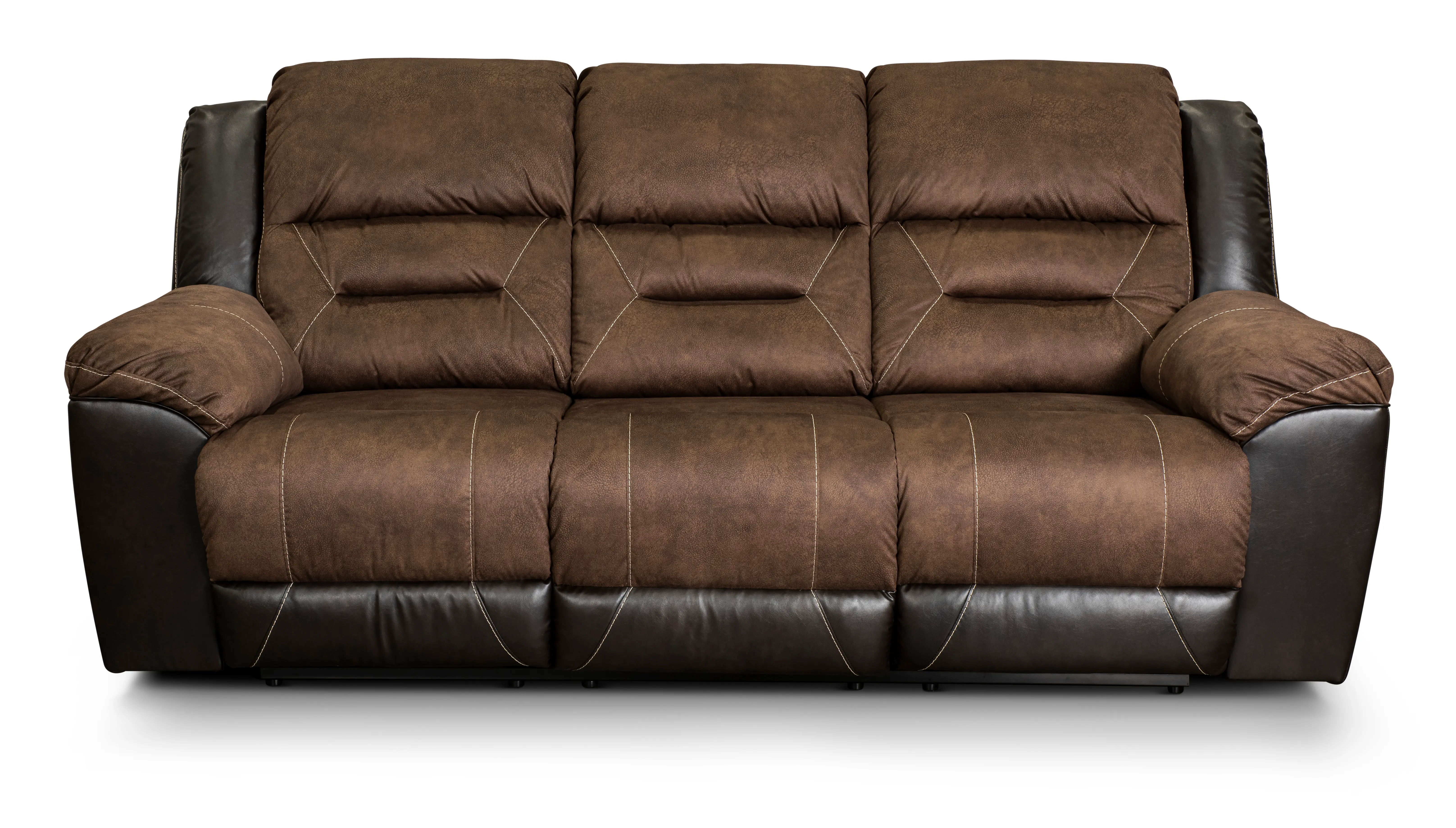 Earhart Mocha Brown Reclining Sofa-3