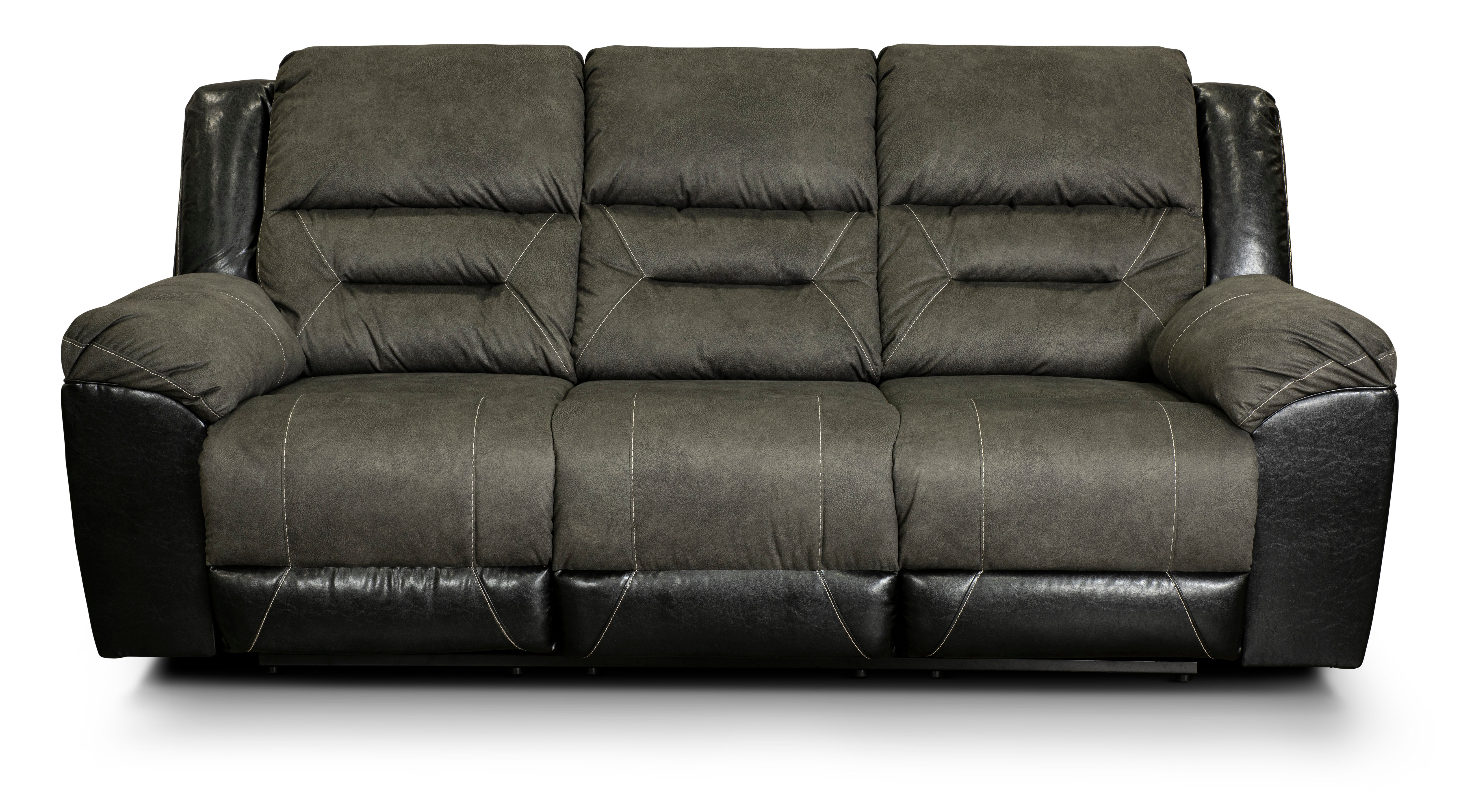 Earhart Charcoal Gray Reclining Sofa-3