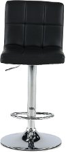 Black Adjustable Height Swivel Bar Stool - Dagmar