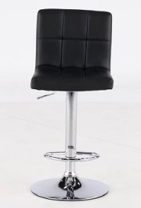 Black Adjustable Height Swivel Bar Stool - Dagmar-2